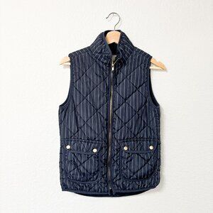Thread & Supply Blue Vest Size Small w/ Gold Details